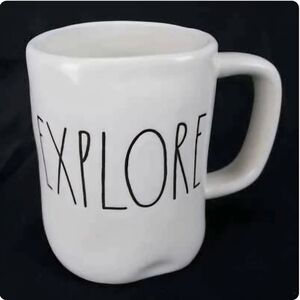 White Ceramic Mug with Black Lettering